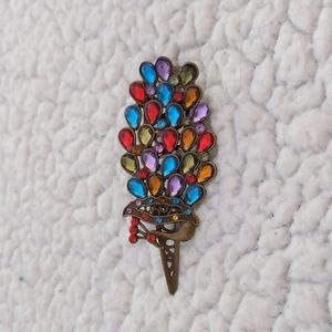 Peacock jewel hair clip